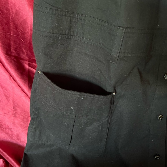 BLACK Drop Waist Scrubs Dress - Picture 4 of 11